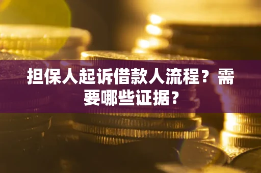 北京担保人起诉借款人流程?需要哪些证据? 北京担保人起诉借款人流程?需要哪些证据?