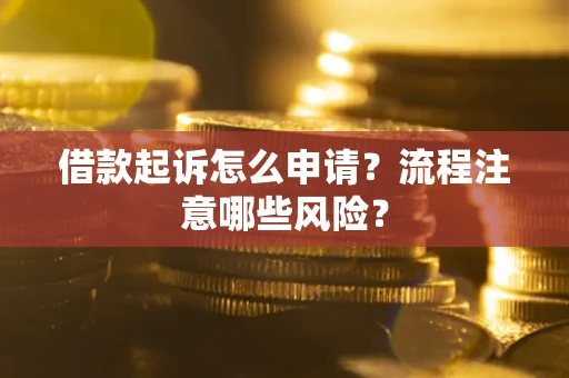 北京借款起诉怎么申请？流程注意哪些风险？